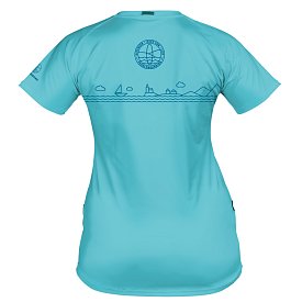 Koszulka damska lycra PADDLEBOARDING LIGHT BLUE - krótki rękaw