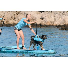 Koszulka damska lycra PADDLEBOARDING LIGHT BLUE - krótki rękaw