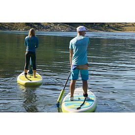 Koszulka męska lycra PADDLEBOARDING LIGHT BLUE - krótki rękaw