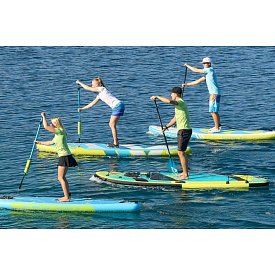 Koszulka męska lycra PADDLEBOARDING LIGHT BLUE - krótki rękaw