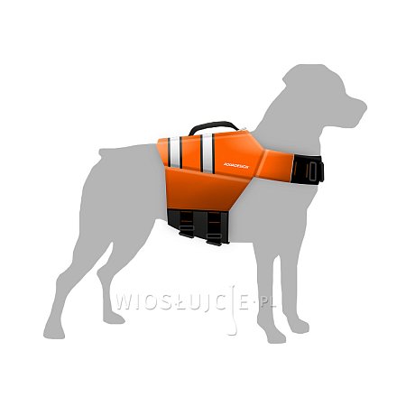 Kamizelka ratunkowa dla psa Aquadesign dog vest  - pomarańczowa kamizelka asekuracyjna dla psa