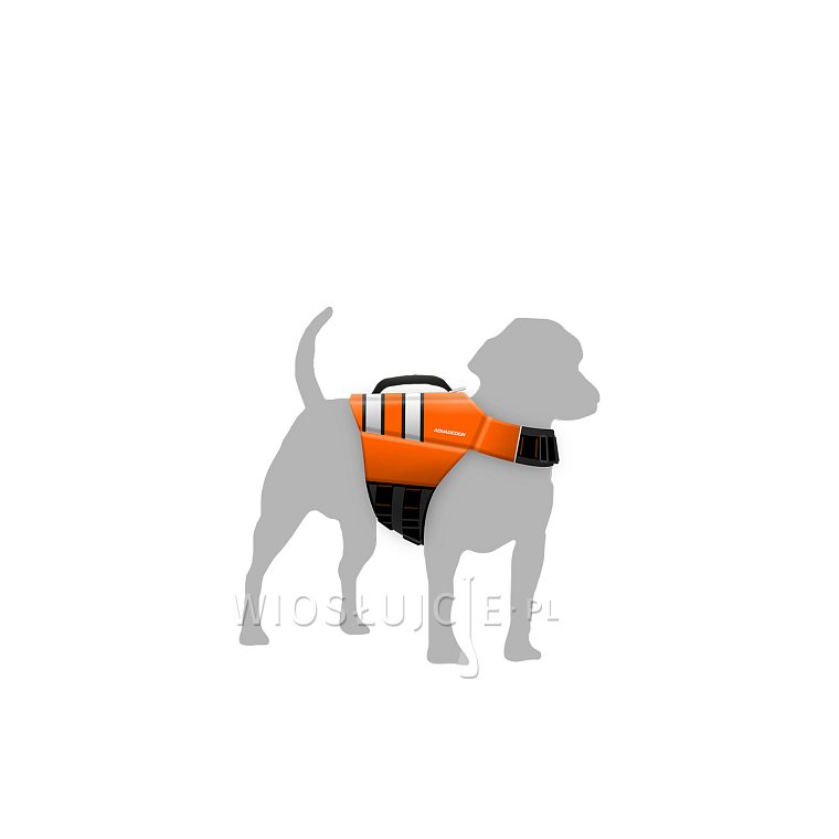 Kamizelka ratunkowa dla psa Aquadesign dog vest  - pomarańczowa kamizelka asekuracyjna dla psa