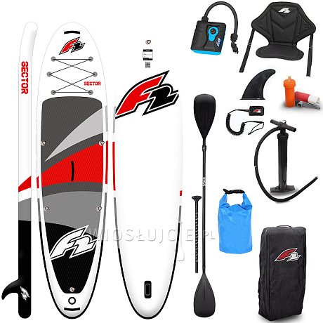 Deska SUP F2 SECTOR 12'2 RED/ORANGE COMBO - pompowany paddleboard
