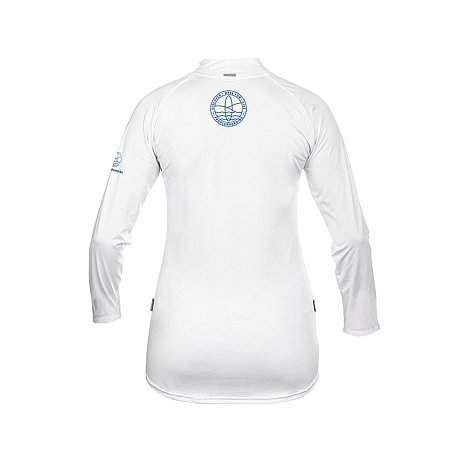 Koszulka damska lycra PADDLEBOARDING STAMP WHITE - długi rękaw