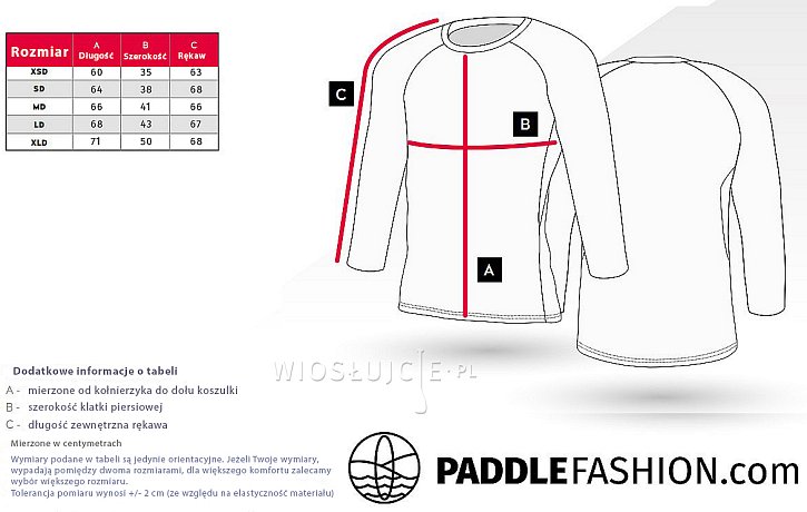 Koszulka damska lycra PADDLEBOARDING STAMP WHITE - długi rękaw