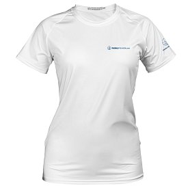 Koszulka damska lycra PADDLEBOARDING STAMP WHITE - krótki rękaw