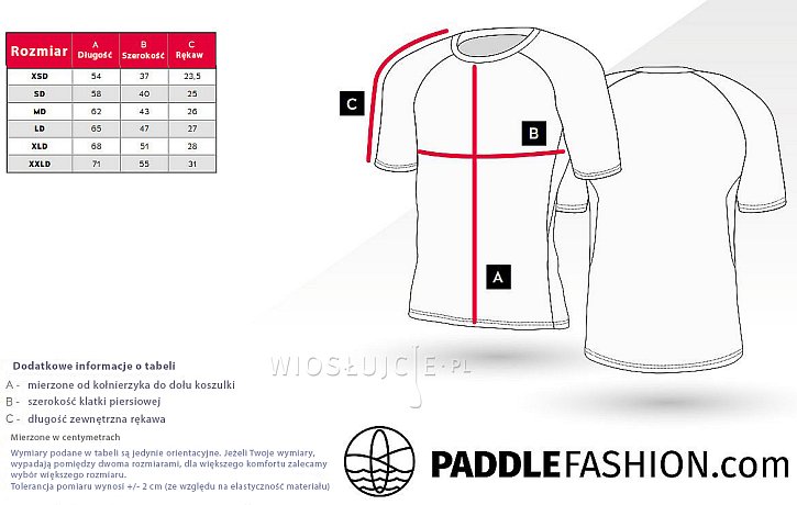 Koszulka damska lycra PADDLEBOARDING STAMP WHITE - krótki rękaw