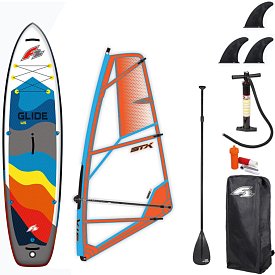 Zestaw WindSUP F2 Glide WS 11'7'' Grey + pędnik STX PowerKid - pompowany paddleboard