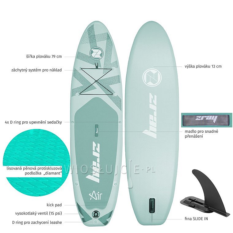 Deska SUP ZRAY EA-2 ALLROUND AIR 10'2 - pompowany paddleboard