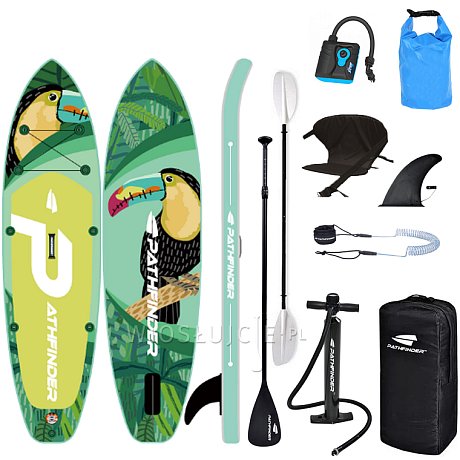 Deska SUP PATHFINDER TOUCAN LEAF 10'2 - pompowany paddleboard