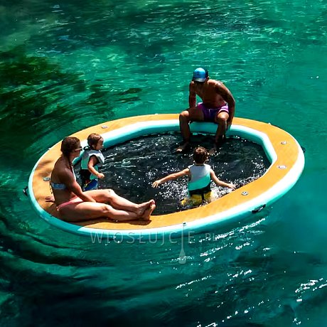 Pływający basen RIDEWAVE FLOATING CIRCLE - pompowany krąg z siatką - średnica 245 cm