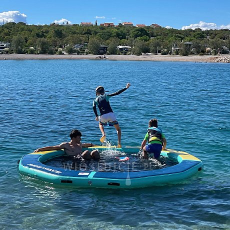 Pływający basen RIDEWAVE FLOATING CIRCLE - pompowany krąg z siatką - średnica 245 cm