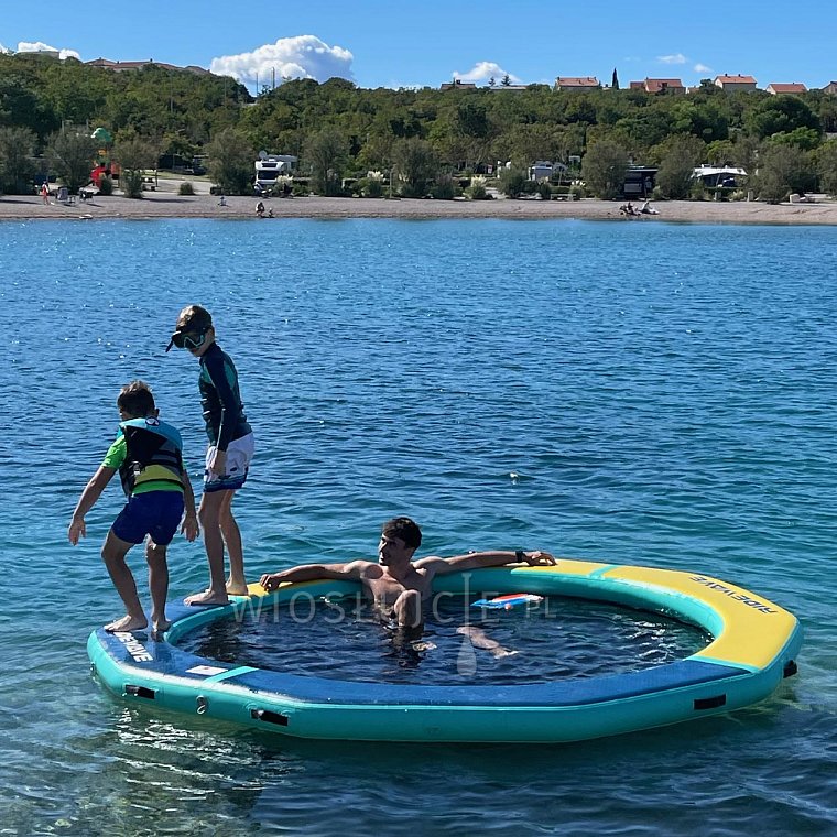 Pływający basen RIDEWAVE FLOATING CIRCLE - pompowany krąg z siatką - średnica 245 cm