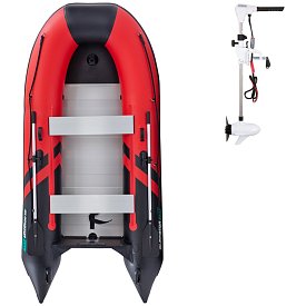 Ponton GLADIATOR CLASSIC B330AL red black - pompowana łódź z aluminiową podłogą