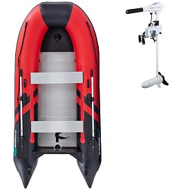 Ponton GLADIATOR CLASSIC B330AL red black - pompowana łódź z aluminiową podłogą