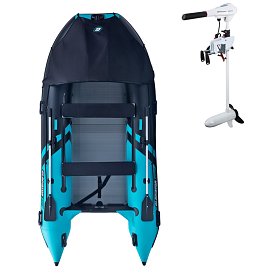 Ponton GLADIATOR ACTIVE C370AL black turquoise - pompowana łódź z aluminiową podłogą