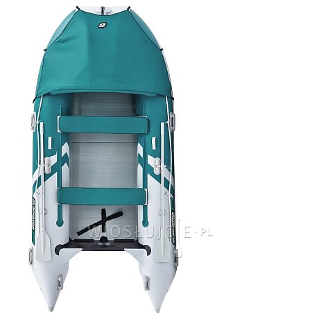 Ponton GLADIATOR ACTIVE C370AL sea green white - pompowana łódź z aluminiową podłogą