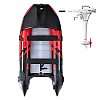 Ponton GLADIATOR ACTIVE C370AL red black - pompowana łódź z aluminiową podłogą