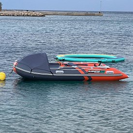 Ponton GLADIATOR ACTIVE C370AL orange dark gray - pompowana łódź z aluminiową podłogą