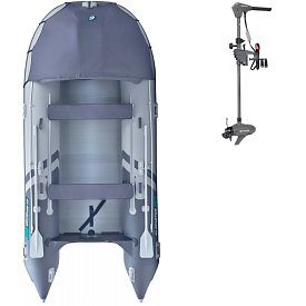 Ponton GLADIATOR ACTIVE C420AL light dark gray - pompowana łódź z aluminiową podłogą