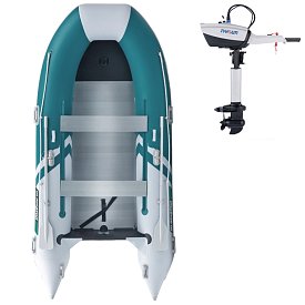 Ponton GLADIATOR CLASSIC B370AL sea green white - pompowana łódź z aluminiową podłogą