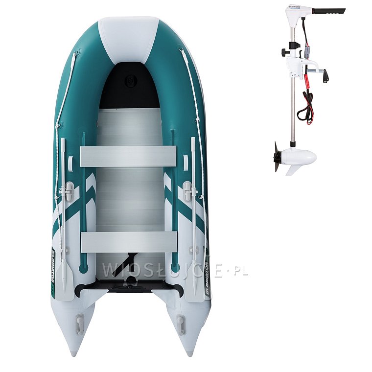 Ponton GLADIATOR CLASSIC B330AL sea green white - pompowana łódź z aluminiową podłogą
