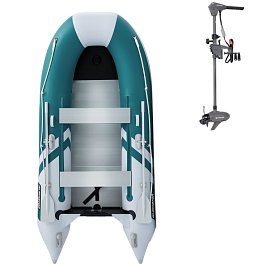 Ponton GLADIATOR CLASSIC B330AL sea green white - pompowana łódź z aluminiową podłogą