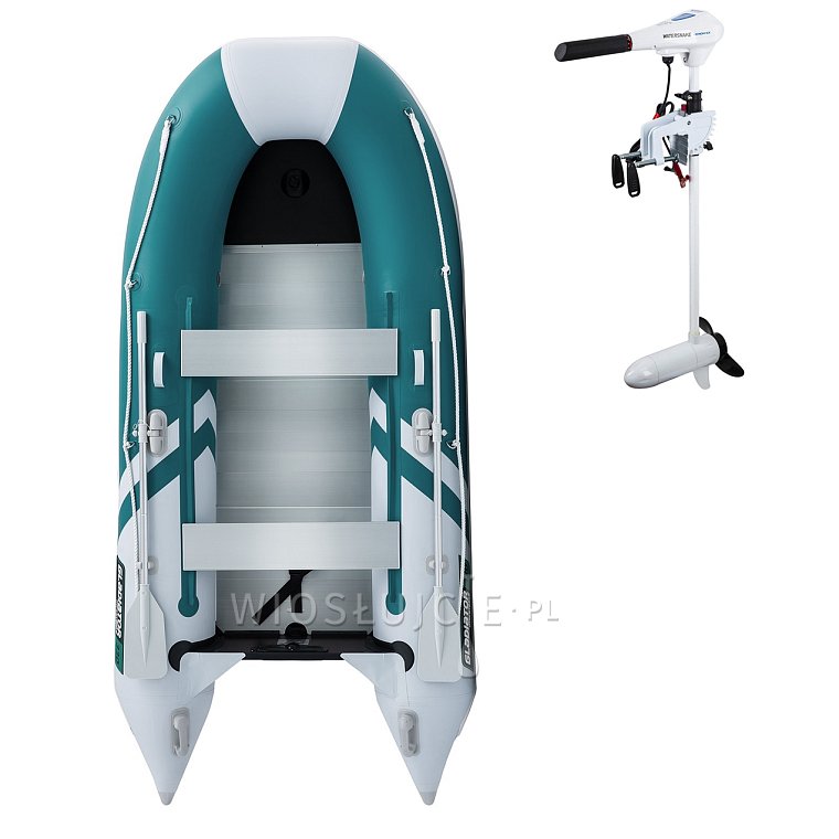 Ponton GLADIATOR CLASSIC B330AL sea green white - pompowana łódź z aluminiową podłogą