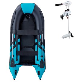 Ponton GLADIATOR CLASSIC B330AD black turquoise - pompowana łódź z pompowaną podłogą