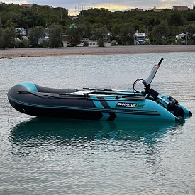Ponton GLADIATOR CLASSIC B330AD black turquoise - pompowana łódź z pompowaną podłogą