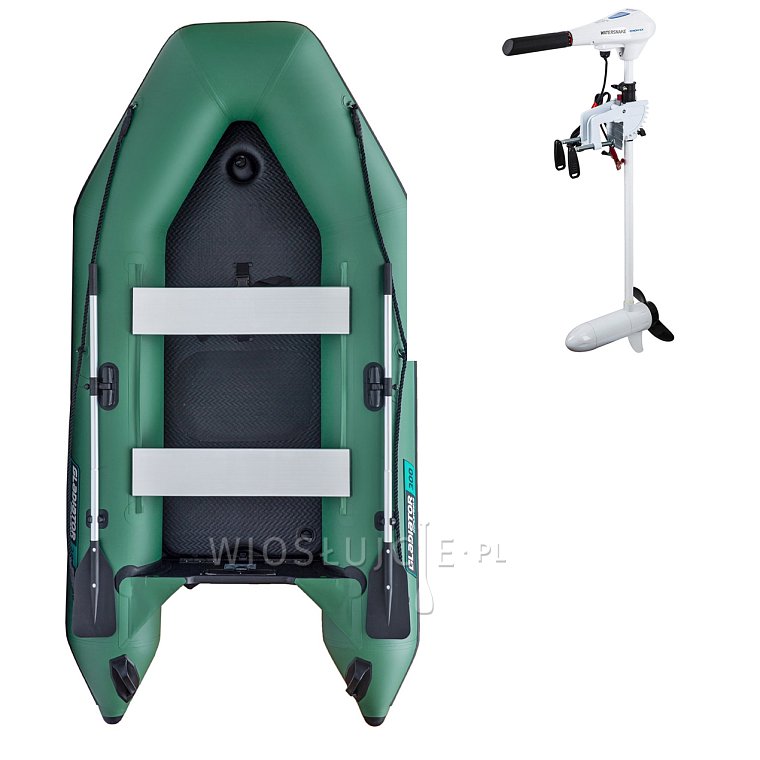 Ponton GLADIATOR LIGHT AK300AD green - pompowana łódź z pompowaną podłogą