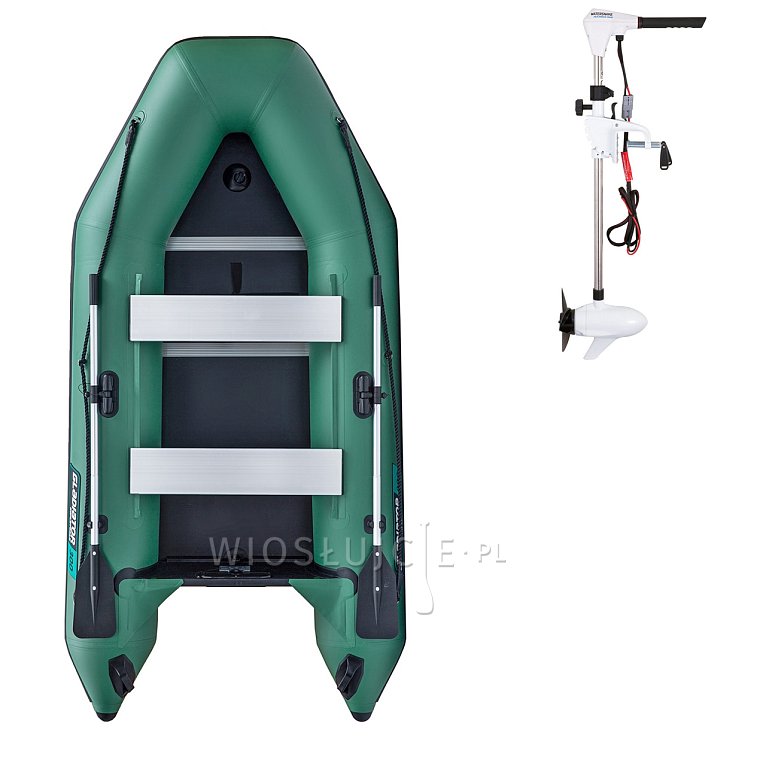 Ponton GLADIATOR LIGHT AK300WF green - pompowana łódź z drewnianą podłogą
