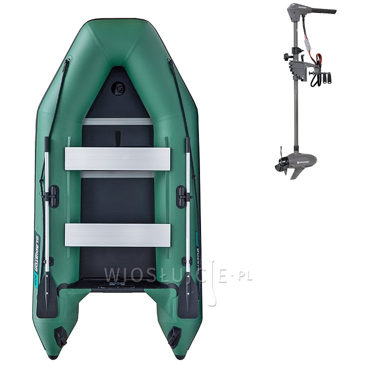 Ponton GLADIATOR LIGHT AK300WF green - pompowana łódź z drewnianą podłogą