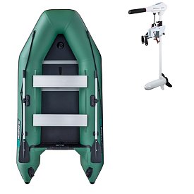 Ponton GLADIATOR LIGHT AK300WF green - pompowana łódź z drewnianą podłogą