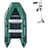 Ponton GLADIATOR LIGHT AK300WF green - pompowana łódź z drewnianą podłogą