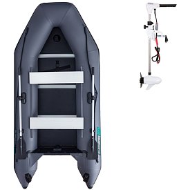 Ponton GLADIATOR LIGHT AK320WF dark grey - pompowana łódź z drewnianą podłogą