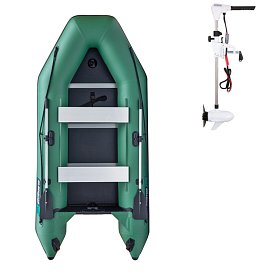 Ponton GLADIATOR LIGHT AK320WF green - pompowana łódź z drewnianą podłogą