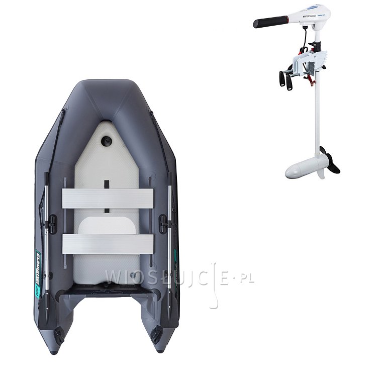 Ponton GLADIATOR LIGHT AK280AD dark gray - pompowana łódź z pompowaną podłogą