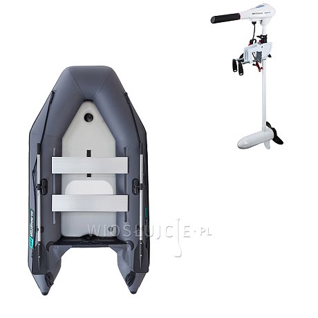 Ponton GLADIATOR LIGHT AK280AD dark gray - pompowana łódź z pompowaną podłogą