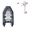 Ponton GLADIATOR LIGHT AK280AD dark gray - pompowana łódź z pompowaną podłogą