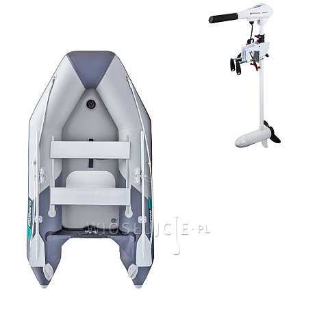 Ponton GLADIATOR LIGHT AK280AD light gray dark gray - pompowana łódź z pompowaną podłogą