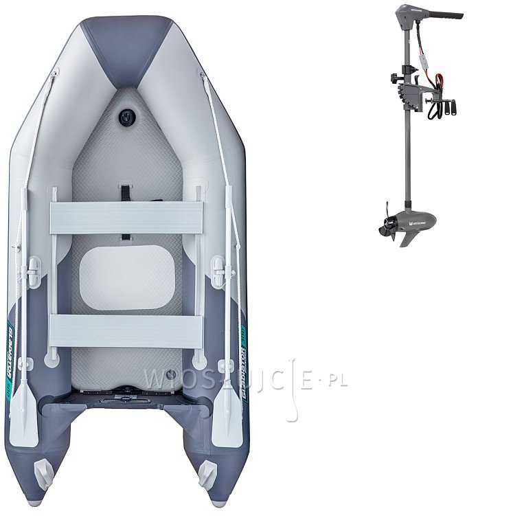 Ponton GLADIATOR LIGHT AK300AD light dark grey - pompowana łódź z pompowaną podłogą