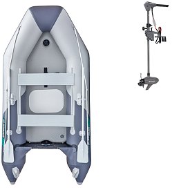 Ponton GLADIATOR LIGHT AK300AD light dark grey - pompowana łódź z pompowaną podłogą