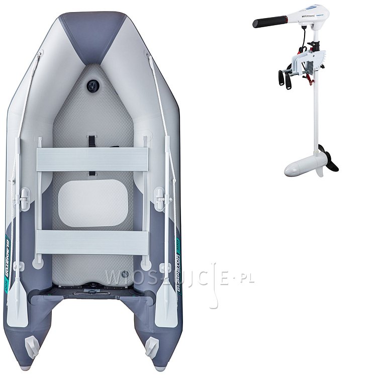 Ponton GLADIATOR LIGHT AK300AD light dark grey - pompowana łódź z pompowaną podłogą