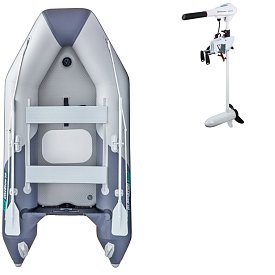 Ponton GLADIATOR LIGHT AK300AD light dark grey - pompowana łódź z pompowaną podłogą