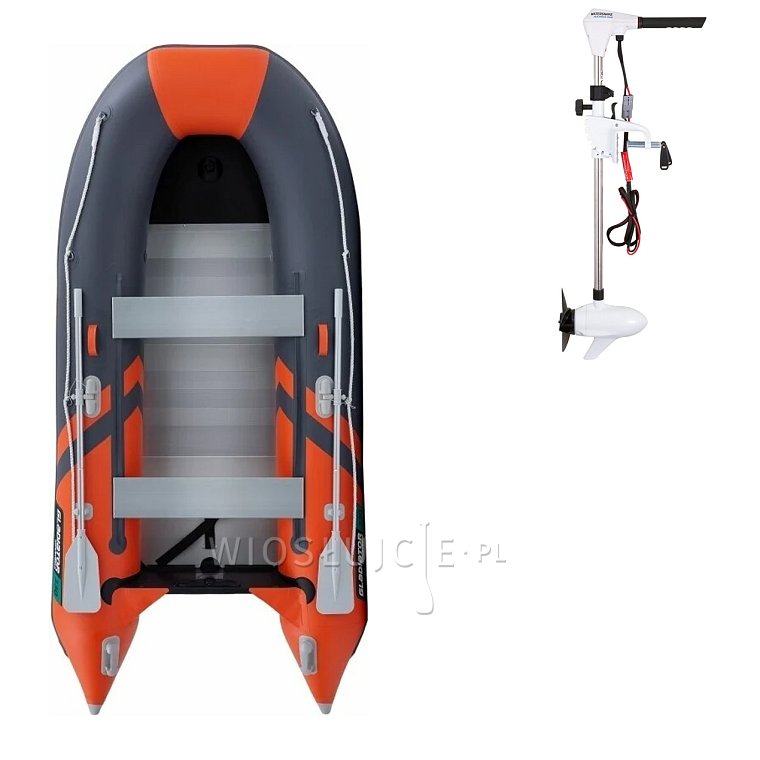 Ponton GLADIATOR CLASSIC B330AD orange dark grey - pompowana łódź z pompowaną podłogą