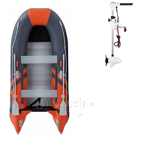 Ponton GLADIATOR CLASSIC B330AD orange dark grey - pompowana łódź z pompowaną podłogą