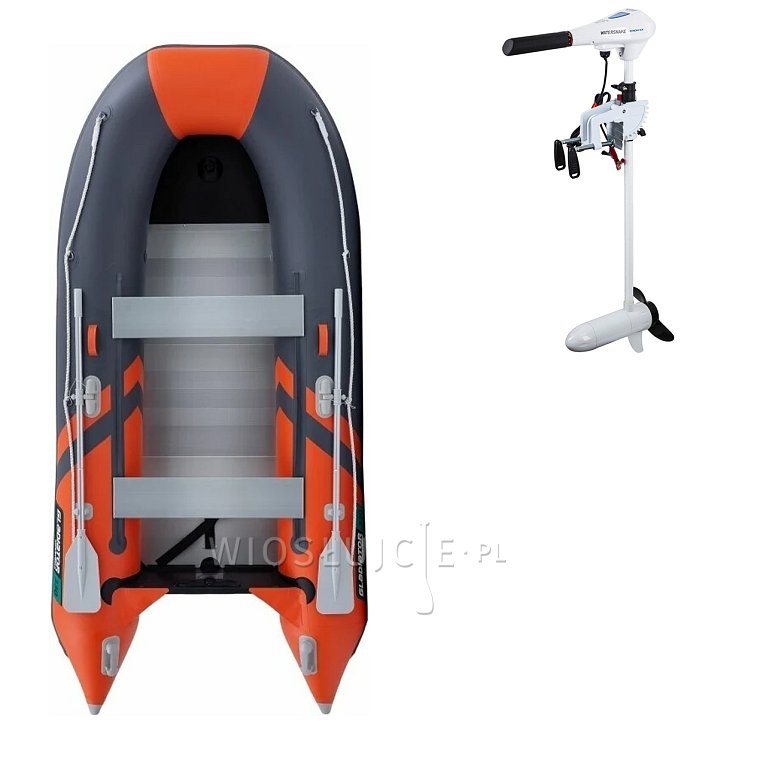 Ponton GLADIATOR CLASSIC B330AD orange dark grey - pompowana łódź z pompowaną podłogą