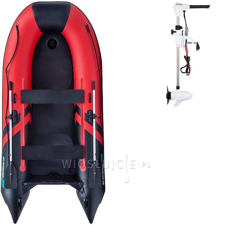 Ponton GLADIATOR CLASSIC B330AD red black- pompowana łódź z pompowaną podłogą