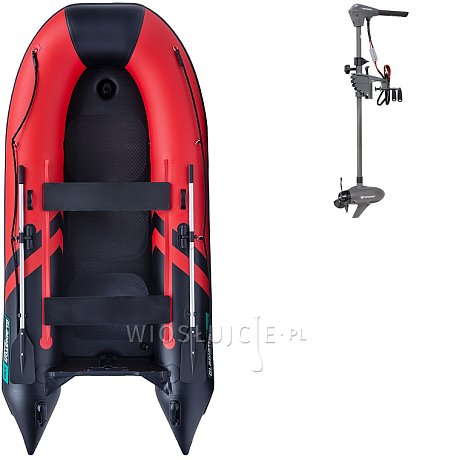 Ponton GLADIATOR CLASSIC B330AD red black- pompowana łódź z pompowaną podłogą